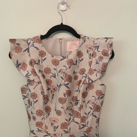 Gal Meets Glam Lola Dancing Daisy Jacquard Dress - Picture 5 of 9